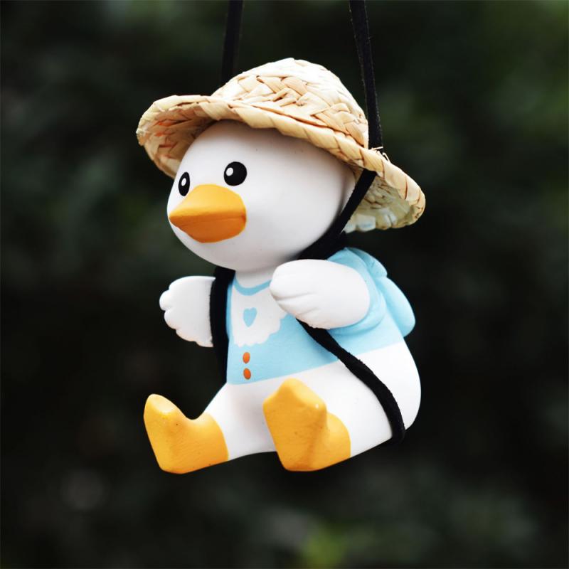 New Cartoon Animal Car Pendant Auto Rearview Mirror Hanging Ornaments For Woman Car Interior Accessories Lucky Gifts