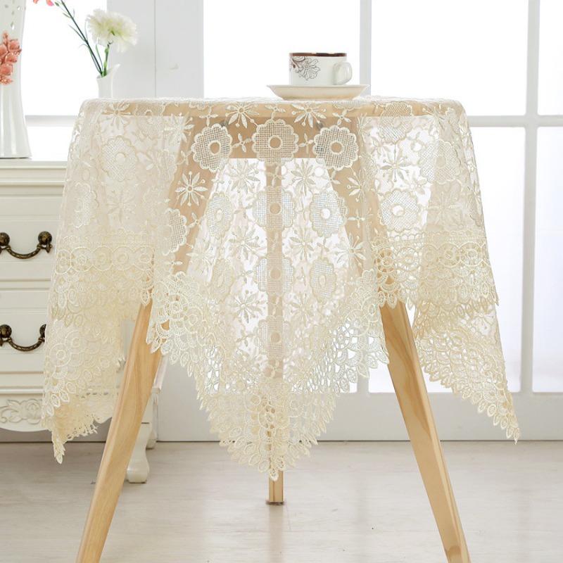 Lace Table Cloth Retro Embroidery Reception Tablecloths Decoration Party Valentine's Day Table Clothscountryside Wedding Holiday Round Table Fabric