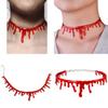 Halloween Vampire Necklace Spooky Gothic Style Plastic Geometric Blood Necklace