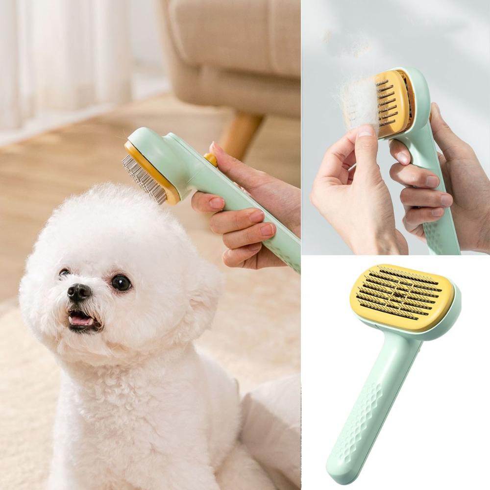 

Circulation Massages Tangled Hair Dog Cat Brush Self Cleaning Pet Hair Comb Grooming Slicker