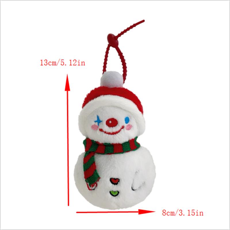 Cute Winter Scarf Snowman Plush Doll Stuffed Toy Keychain Pendant Bag Hanging Backpack Charms Christmas Decoration Birthday Gift