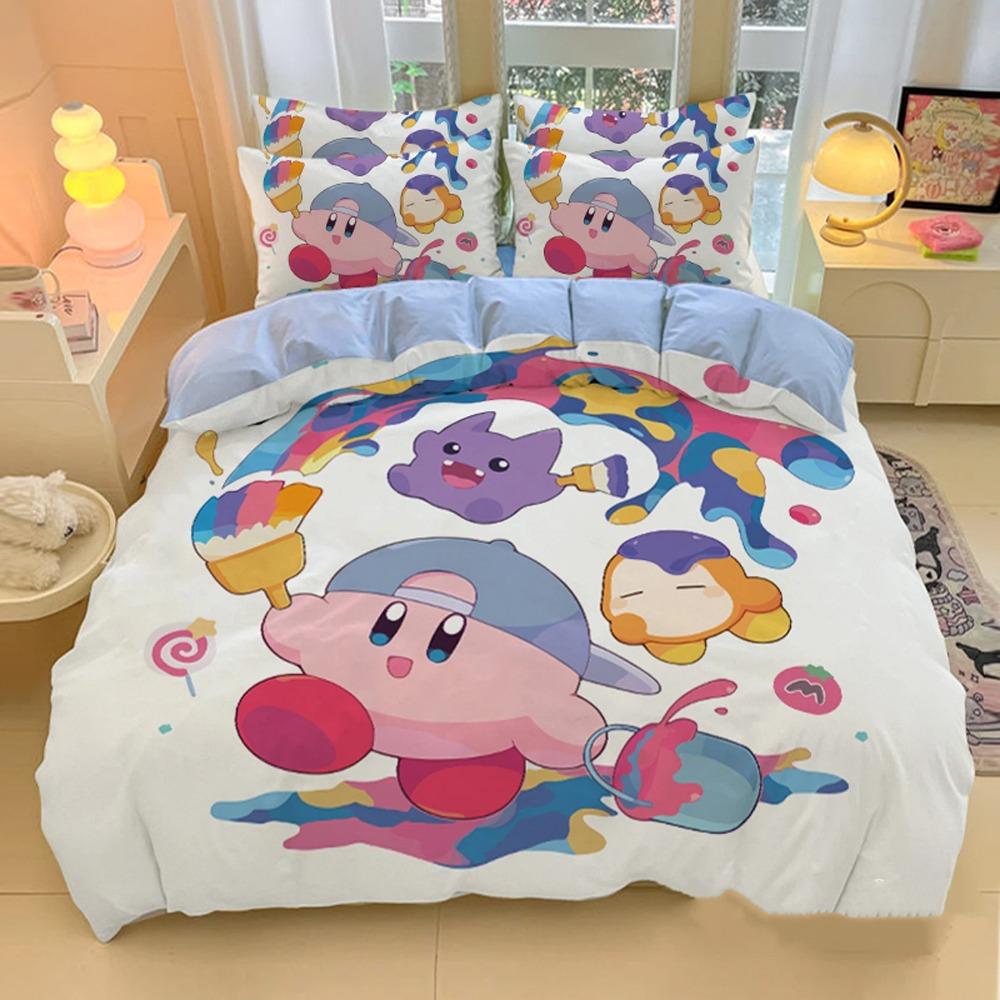 Pink Star Game Duvet Cover pillowcase Bedding Bedroom Decoration Children Gift adult Single Double bed Large SizeZip Duvet Cover