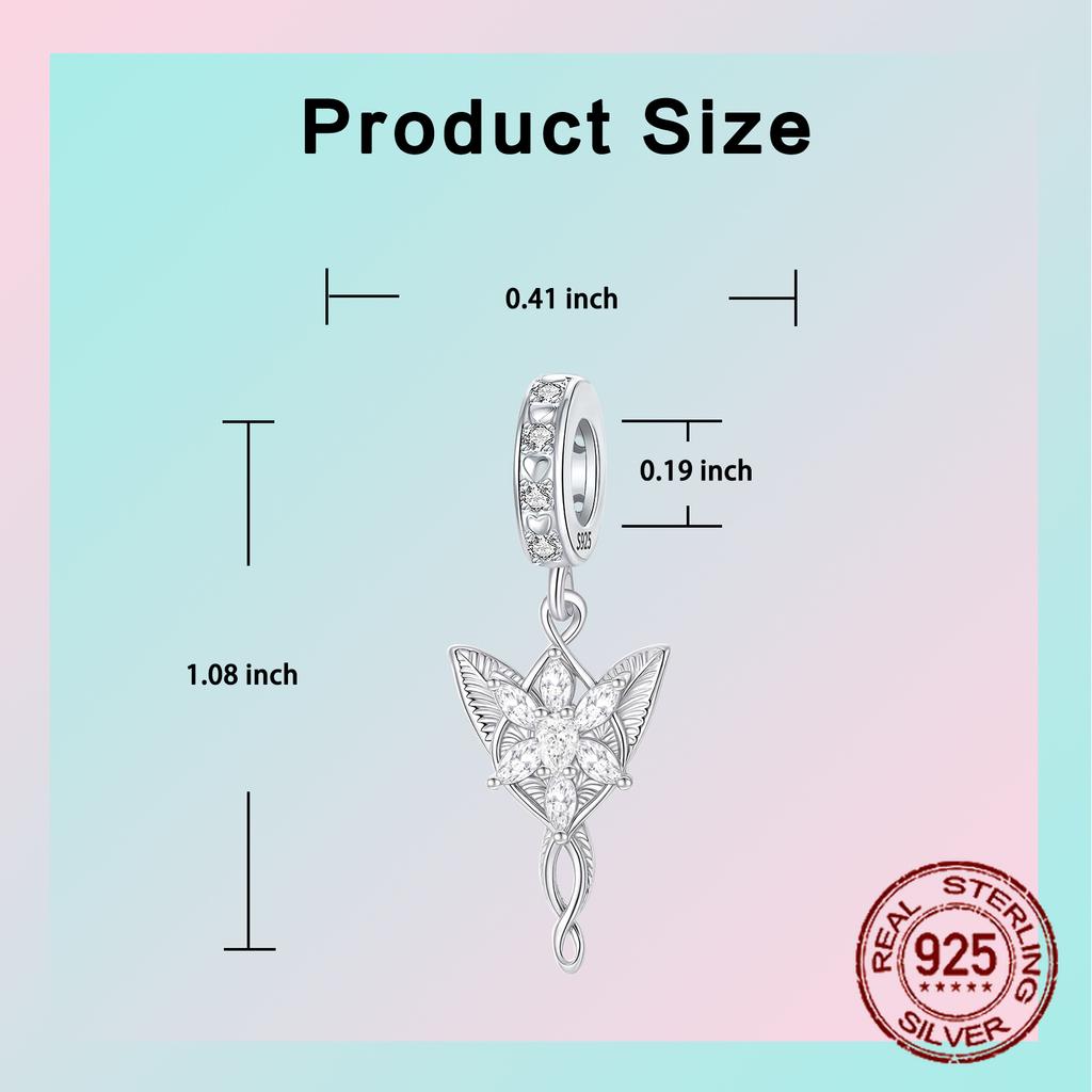 copper Leaf Fairy Angel Zircon Dangle Pendant Charm Compatible With Authentic Charm Bead Charms Bracelets Women Do It Yourself Jewellery Gift