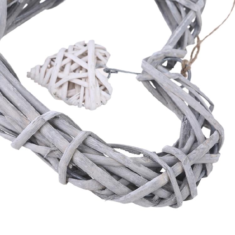 Natural Wicker Wreath Heart Shape Unique and Amazing for Christmas Wreath Door