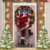 Christmas Hanging Flag Santa Claus Door Banner Christmas Decoration For Home 2025 Xmas Ornament Navidad Natal New Year Gift 2026