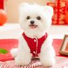 Puppy Costume Red Pet Tang Suit Character Fu Knot Button Dog Vest Warm Cat Coat Spring Festival