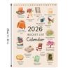 2026 Bucket List Calendar Artistic Watercolor Monthly Calendar Home Decor Coil Calendar Modern Living Room Wall Calendar Decor