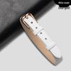 Eight Treasures Gold Compass Bracelet: Women's Genuine Leather & Silk Jewelry Watch Strap with Rain Silk Texture.