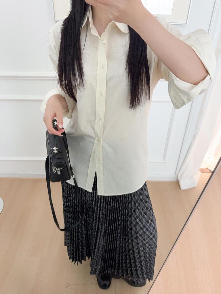 LP Women's Long Sleeve Drapey Slimming Blouse, Milk Yellow - Spring Casual Style