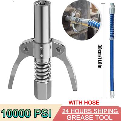 10000PSI Fettpressenkupplung Manuelle Fettpumpenkopf Spritze Schmierdüse Ölpumpe Füllwerkzeug Fettinjektor Nippel