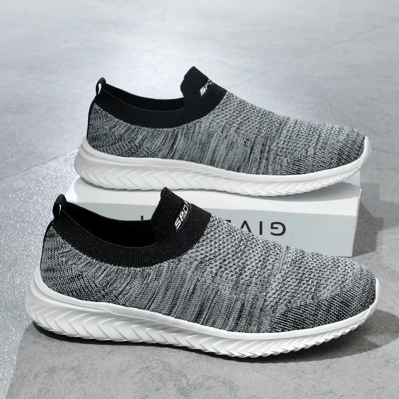 Men Vulcanize Shoes Mesh Men Shoes Lightweight Plush Comfort Mens Athletic Shoes Autumn Stylish Slip On Flats Shoes Male Loafer Shoes