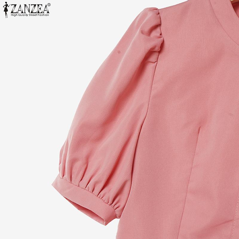 ZANZEA Women Short Sleeve Cropped Tops and Wide Leg Pants Two Piece Suit Sets