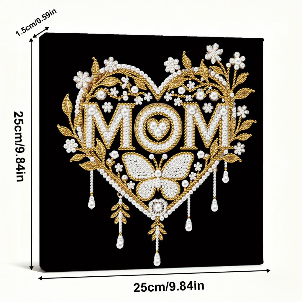 DIY Pearl Diamond Dots Paintings Picture Arts Craft With Frame Art Diamond Painting for Adults/Beginners Gift Home Decor 25x25cm