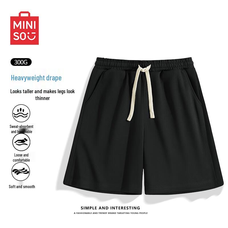 MINISO Men s 2026 Summer Heavyweight Casual Loose Fit Athletic Shorts 2XL