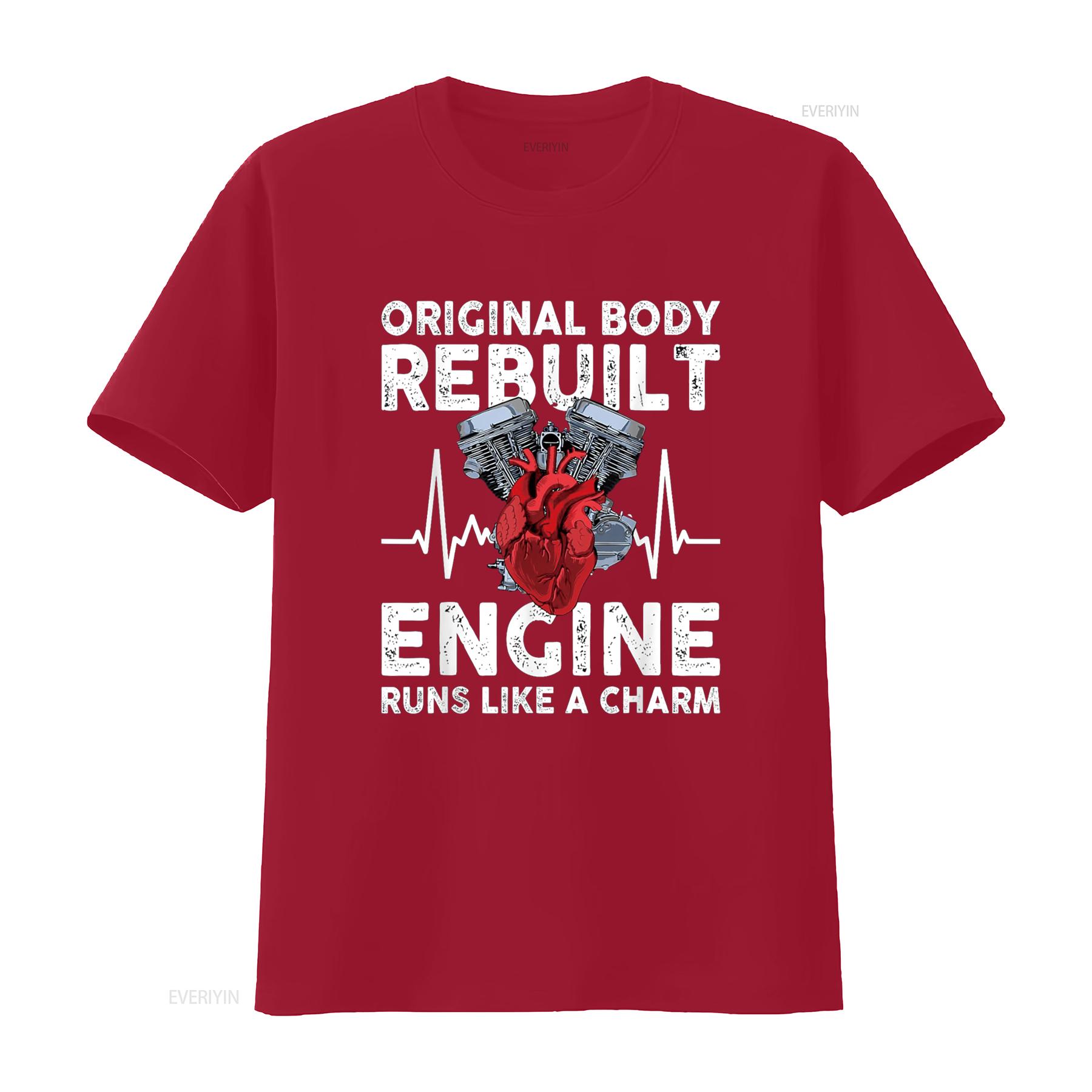 Original body rebuilt engine runs like a charm T Shirt vintage Washed Slightly designer clothes streetwear Soft Stylish S