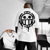T-shirt da Uomo One Piece Trafalgar Law Estate Autunno Anime Giapponese Abbigliamento Ragazzi Manica Corta Retro Marca Abbigliamento Genitori-Figli
