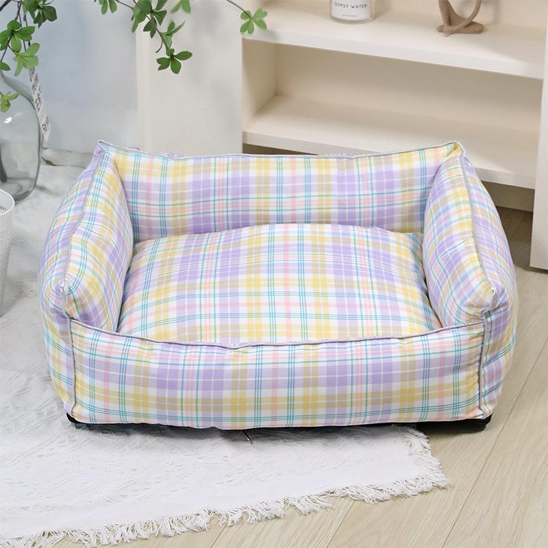 

2026 New Bed For Dog Cats Puppy House Kennel For Indoor Dogs Small Medium Cat Pet Sofa Sleeping Bed Furniture Pet Supplies S 46X36X18CM фиолетовый
