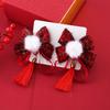 Children's Retro Hanfu Hair Clip with Bow and Tassel for Chinese New Year
