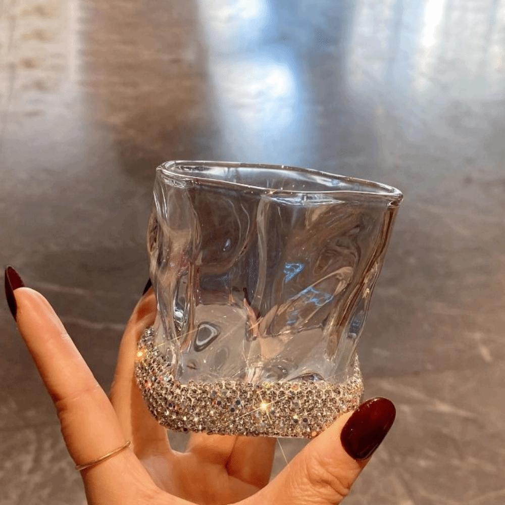 Stainless Steel Sparkling Water Cup Creative Rhinestone Studded Cup Bling Coffee Mug  Home Use