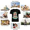 Flamingo Beach Print Casual Vacation Short Sleeve Top Pure Cotton T-shirt