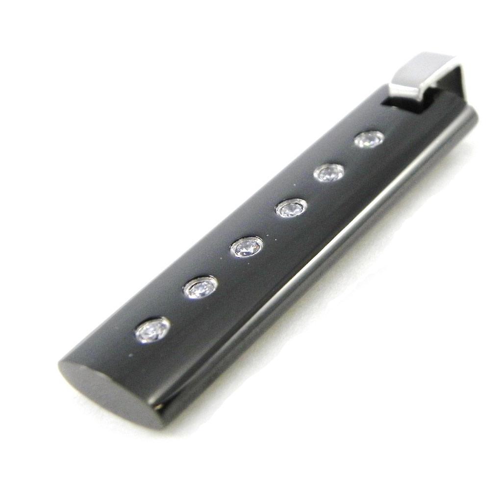 Les Trésors De Lily [E4241] - Pendentif Homme 'Tony' Noir Acier