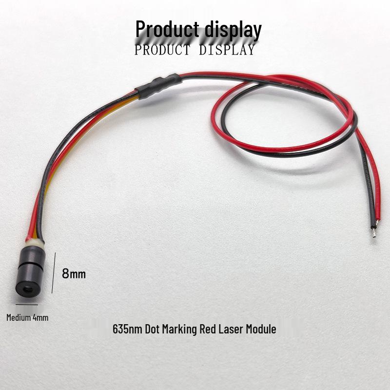 Ultra-Small 635nm 1mW 5V Laser Module Dot Head (4x8mm)
