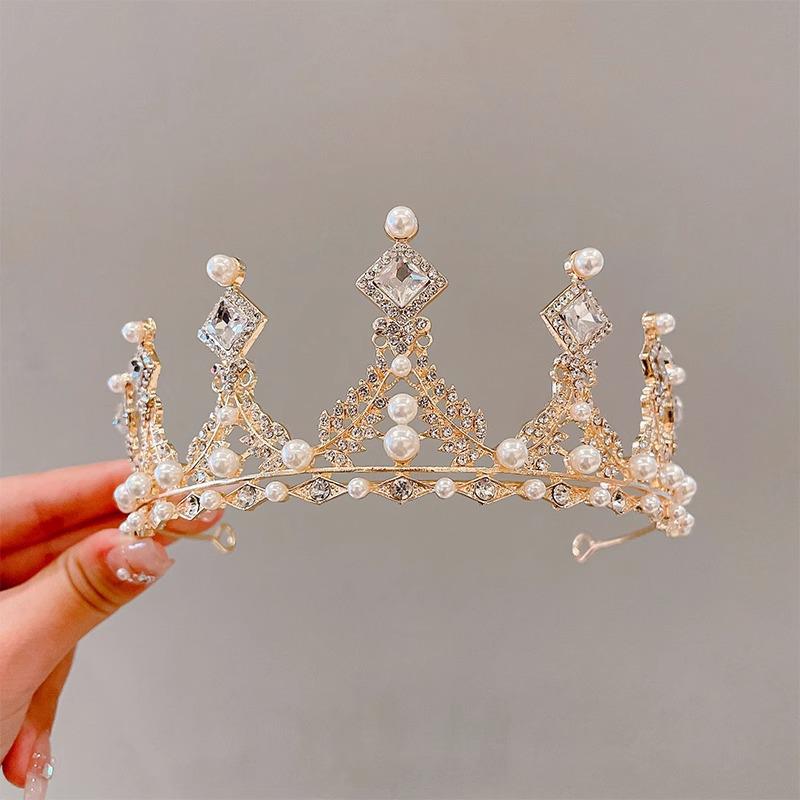 Dívčí princeznovská korunka sponka do vlasů ozdoba hlavy - Dětské vlasové doplňky na narozeniny a vystoupení