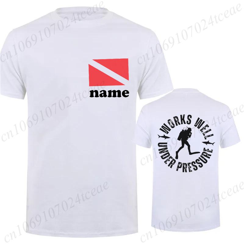 Scuba Diving Tshirts Scuba Diver Tees Personalized Dive Shirt Custom Diving Tops DIY Name on Front TshirtDiving Shirt Gift S