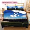Biancheria da letto con motivo Swansea AFC Decorazione per la casa Regalo di compleanno ( 1 copripiumino + 2 federe, senza imbottitura),merchandising per fan.