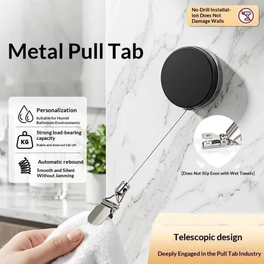 Automatic Retractable Retractable Towel Rack No Punching Self-Adhesive Towel Rack Kitchen