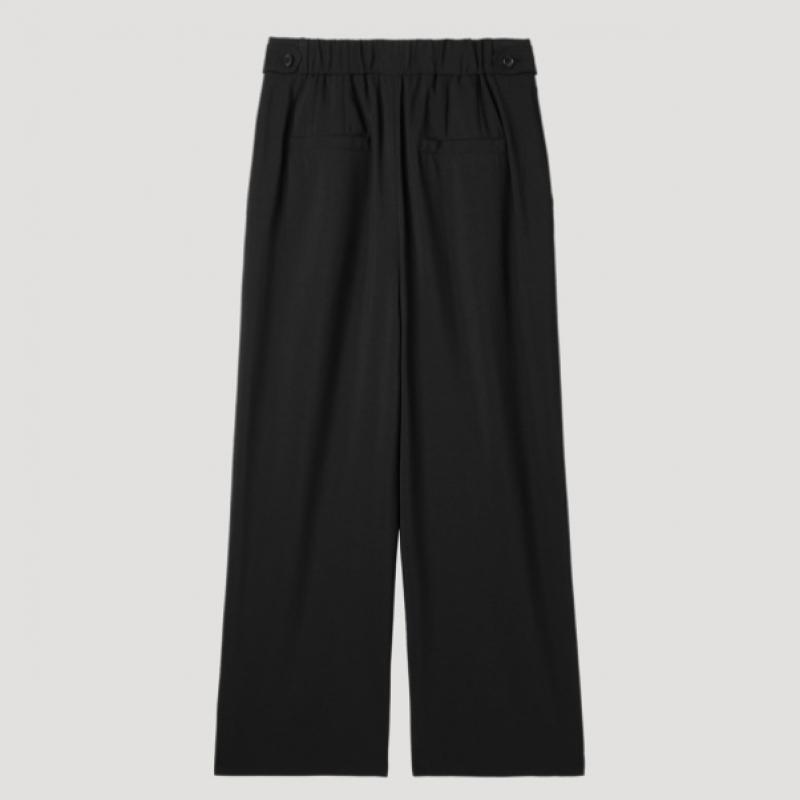 [She S miSS] Back Banding Wide pantS SwwSlp22140 Bk