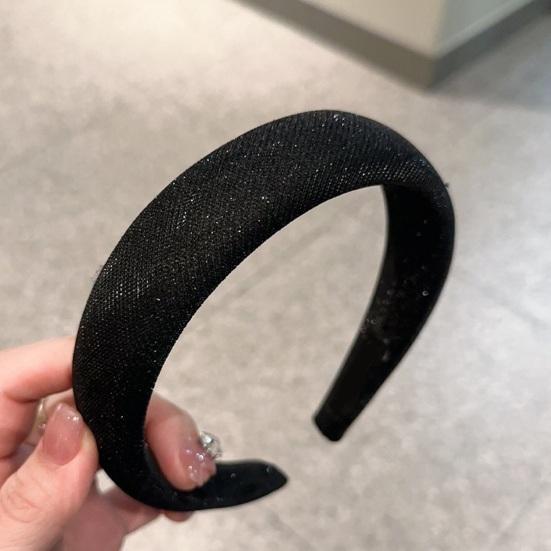 Damen Stirnband Funkelnde Strasssteine Schwamm Verdickte Füllung Rutschfestes Design Haarreif Flexible Passform Haaraccessoire