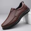 Genuine Leather Men Casual Shoes Comfortable Loafers Soft-Soled Slip-On Flats Versatile Business Formal Shoes Sneakers Moccasins