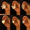 Multi Shape Non Piercing Ear Cuff Set Gold Tone Star Heart Butterfly Leaf Clip On Ear Jewelry for Women