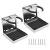 Two Adjustable Foldable Drink Holders, Combinable, Non-Slip, Noise-Reducing, for Cars, RVs, Marine Caravans, and More