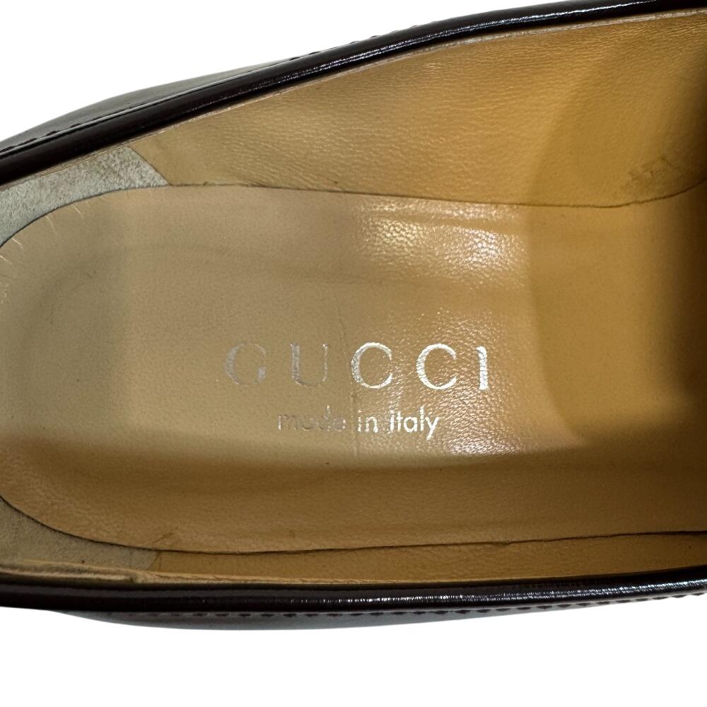 Gucci Με λογότυπο δερμάτινα loafers Καφέ δέρμα Γυναικεία Μεταχειρισμένα
