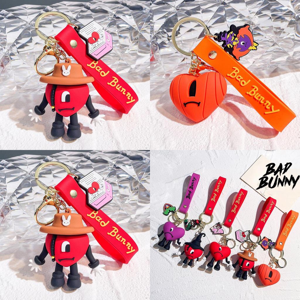 Bad Bunny Key Ring High Quality Soft Glue Kids Xmas Decoration Gift