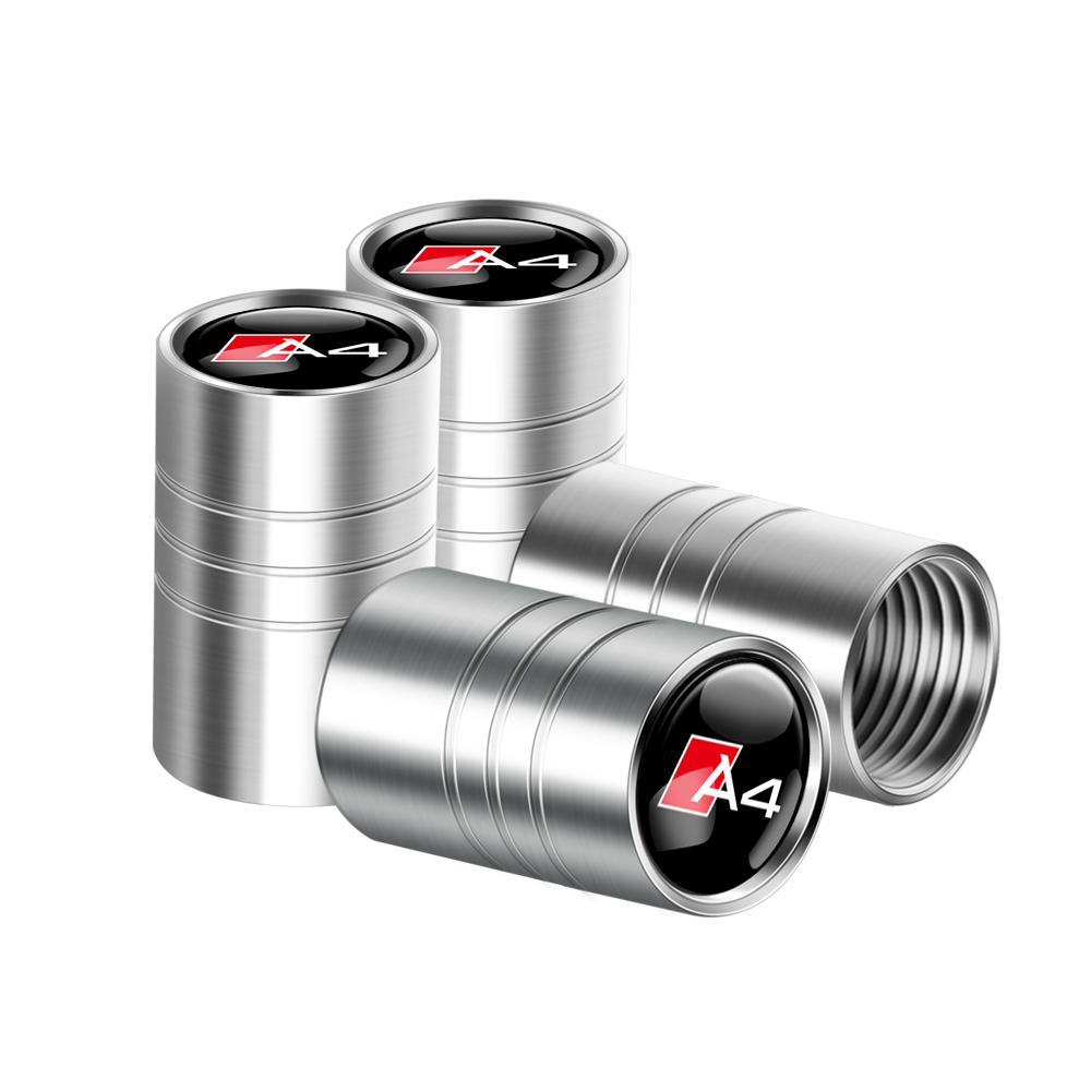 4pcs Metal Car Wheel Tire Valve Cover Stem Dust Protection Accessories for AUDI RS S SLINE quattro A1 A4 A3 A6 Q3 Q7 TT Q1 Q2