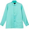 Y-3 Tech Solid Color Polo Bubble Yarn Single-Breasted Long Sleeve Shirt Women Shirts Mint-Green IV7745