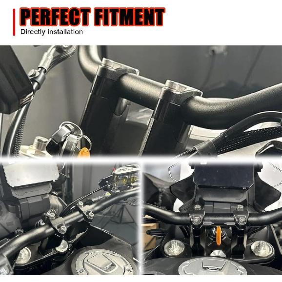 20MM Higher Handlebar Riser Mount Bracket CNC Raise Clamps Handle Bar Clamp Compatible with CFMOTO Ibex 450/Ibex 800 S/T/E 2023 2024 2025,CFMOTO Ibex