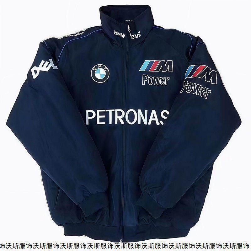 Men Women Motorcycle Riding Jacket Vintage Embroidered Biker Windbreaker Casual Outerwear