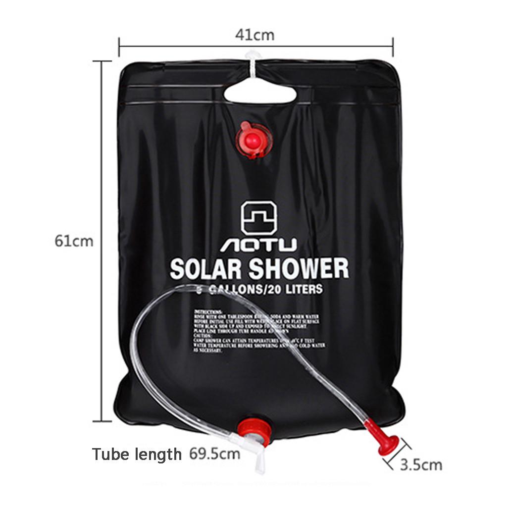 Portable 20L Outdoor Camping Hiking Solar Energy Heated Camp Shower Pipe Bag Portable 20L Outdoor Camping Hiking Solar Energy Heated Camp Shower Pipe Bag
