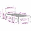 Natural Wooden Bed Frame with Headboard 80 X 200 Cm Solid Pine Wood