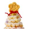 Handmade Crochet Christmas Tree Decoration Tabletop Knitted Small Artificial Flocking Christmas Tree for Home Office Holiday Decor