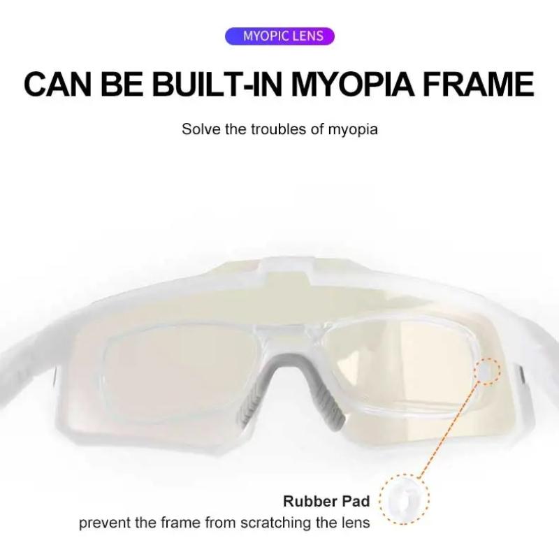 Neue photochrome Radsport-Sonnenbrille Professionelle Rennrad-Brille für Herren Fahrrad Winddichte Sandbrille Fahrradbrille UV-Schutz Antibeschlag