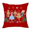 1Pc Festive Christmas Nutcracker Decorative Pillow Cover Red Cushion Cover Throw Pillow Case Sofa Home Decorative Pillows Cover