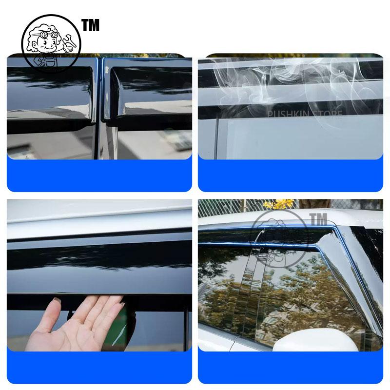 For Zeekr 9X 2026 Car Side Window Wind Deflectors Vent Visors Sun Wind Rain Shield Rain Eyebrow Guards Accessories