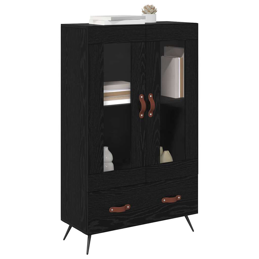 Highboard in Black Oak Look 69.5 x 31 x 115 cm