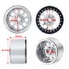 TRZX 2.2-inch Beadlock RC Wheel Rims Set Wheel Hubs for 1/10 RC Crawler Axles SCX10 TRX4 D90 Wraith 90048 90018 (4 Pieces)
