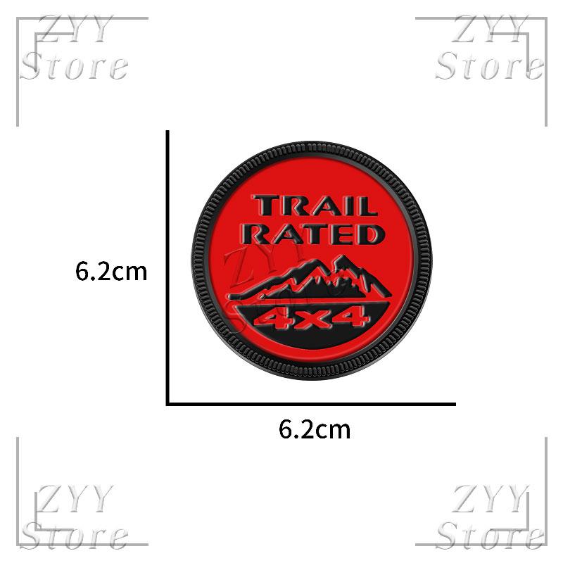 3D Metall Auto Kühlergrill Emblem 4X4 TRAIL RATED Logo Karosserie Aufkleber Auto Abzeichen Aufkleber Zubehör
